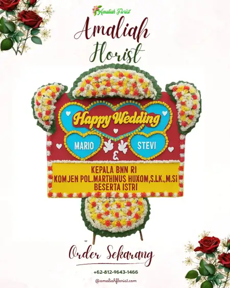 Papan Bunga Pernikahan Leuweunggajah